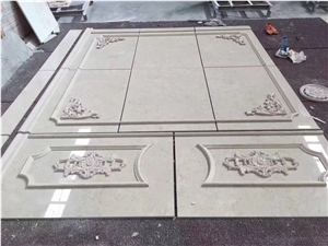 Royal Beige Marble Wall Reliefs, Stone Ornaments