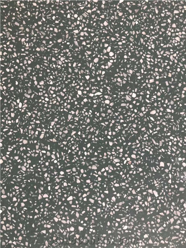 Terrazzo Green Artificial Stone Polished Tiles