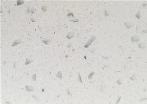 White Artificial Quartz Stone Polished Slab for Countertop