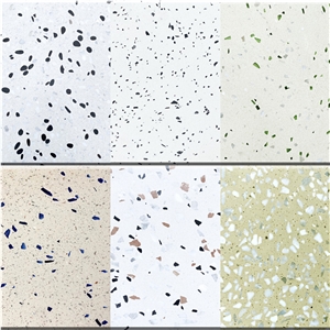 White Terrazzo Polished Wall Covering Tiles