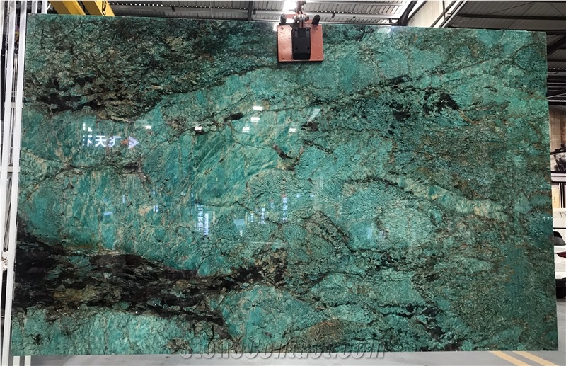 New Verde Amazonita Dark Green Granite Slab Tile