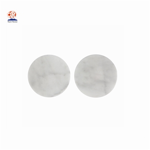 Cheap Round White Carrara Marble Coaster Price