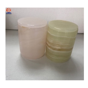 Marble Onyx Candle Holder Candle Jar with Lid