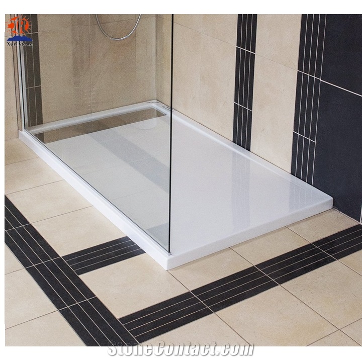 Natural White Marble Rectangle Square Shower