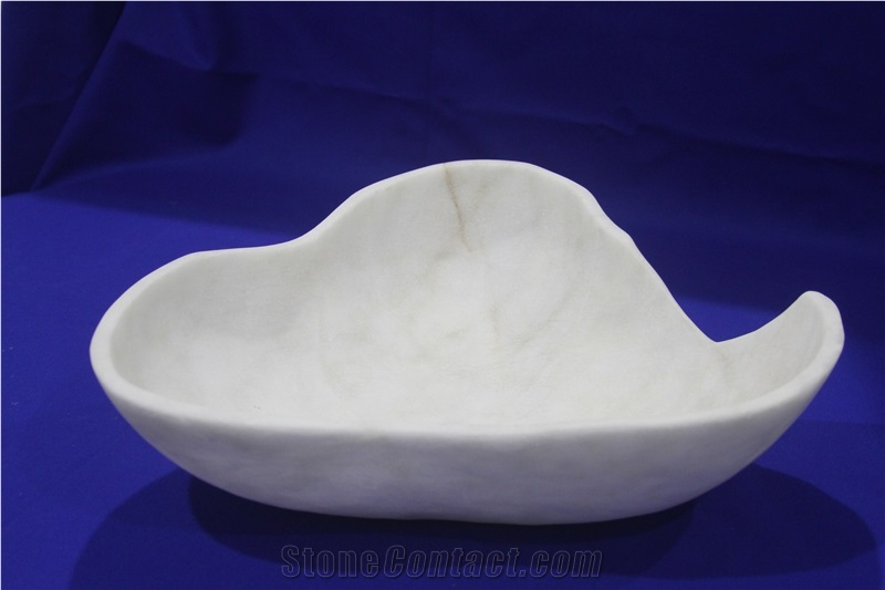 White Alabaster Luxurious Decorative Bowl