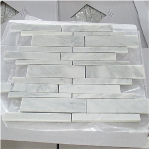 Brick Mosaic Carrara White Mosaic for Bathroom
