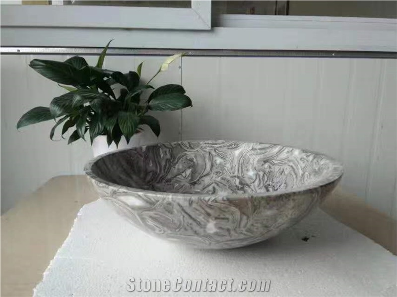 King Flower Grey Rose Marble Tiles Polished Slabs