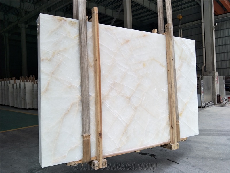 White Onyx Wall Slab Ice Jade Onyx Flooring