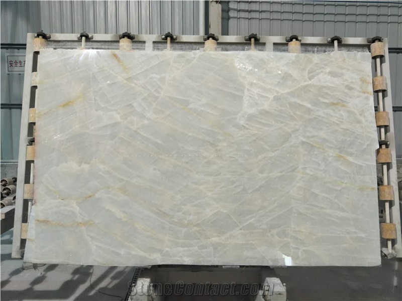 White Onyx Wall Slab Ice Jade Onyx Flooring