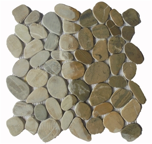 Mosaic Sliced Pebble Interlocking Wall Tile