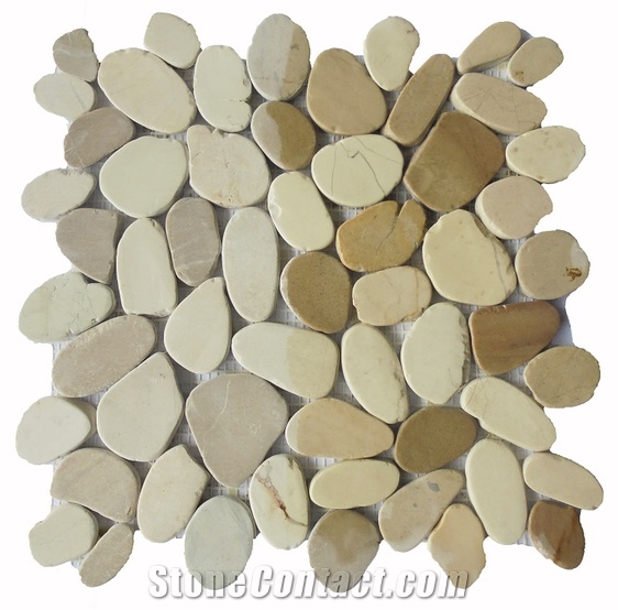 Mosaic Sliced Pebble Interlocking Wall Tile