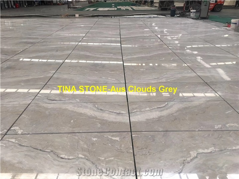 Aus Clouds Grey Marble Tiles Slabs Wall Covering