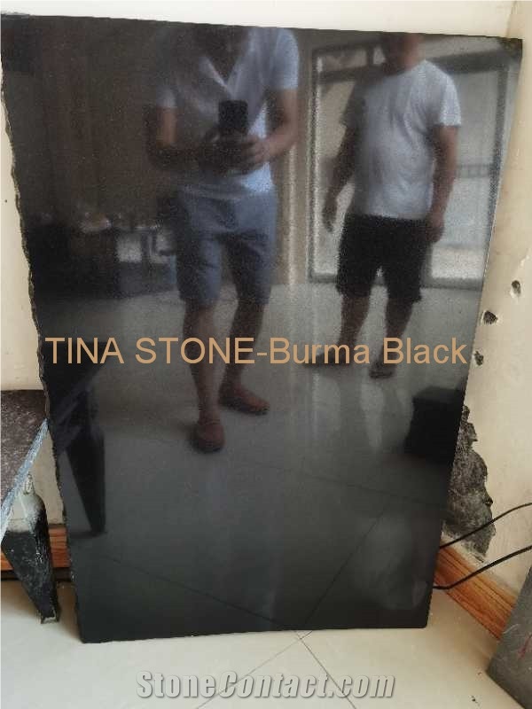 Burma Black Granite Tiles Slabs Flooring Skirting