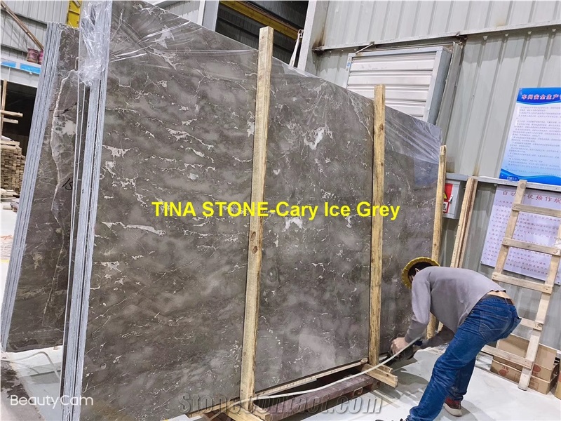 Cary Ice Grey Marble Tiles Slabs Bathroom Cladding