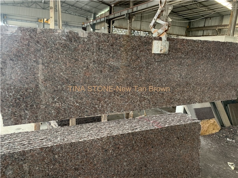 New Tan Brown Granite Tiles Slabs Stone Covering