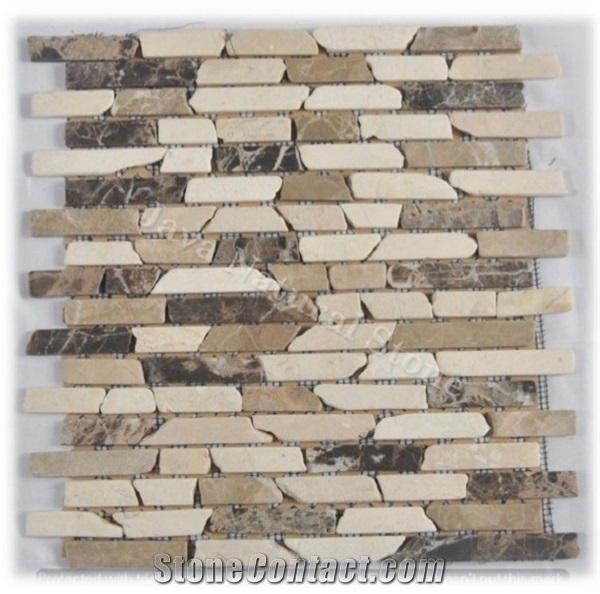 Mosaics Stone Linear Mosaics, Wall Mosaic Cladding