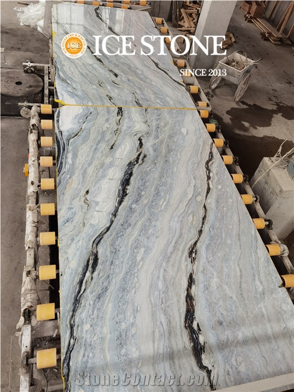 Chinese Blue Valley Marble Slab Tiles Vein Marble