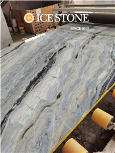 Chinese Blue Valley Marble Slab Tiles Vein Marble