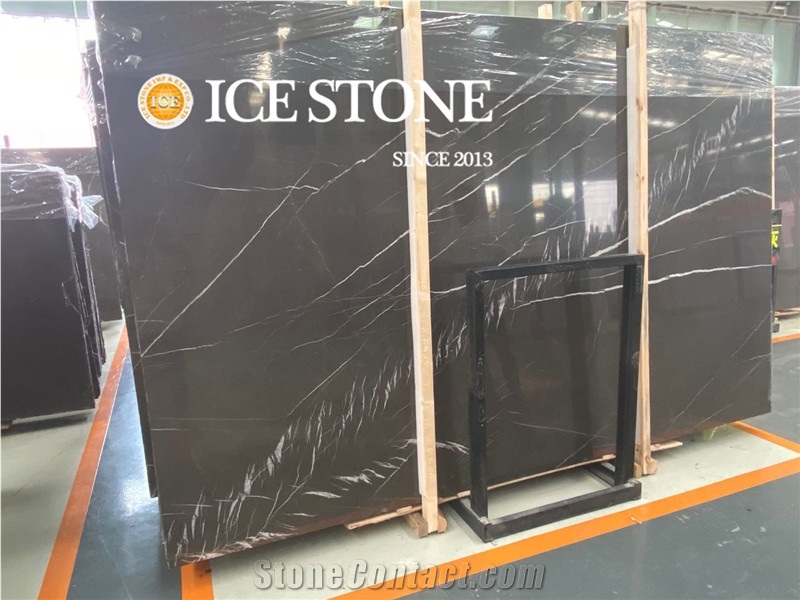 Chinese Nero Maquina Marble Slabs Tiles