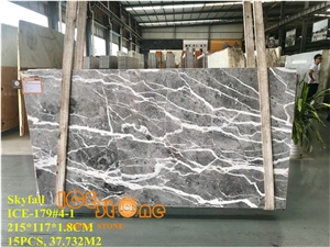 Chinese Skyfall Grey Marble Good Transparent Countertop