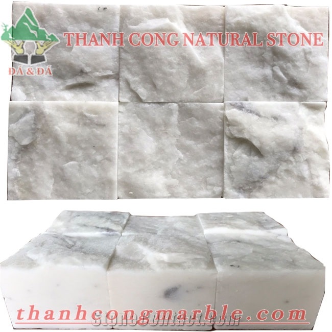 Ivory White Marble Cube Stone