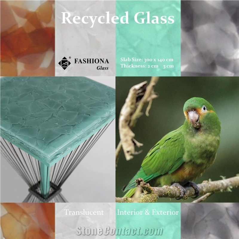 Design Recycled Translucent Glass Table Tops