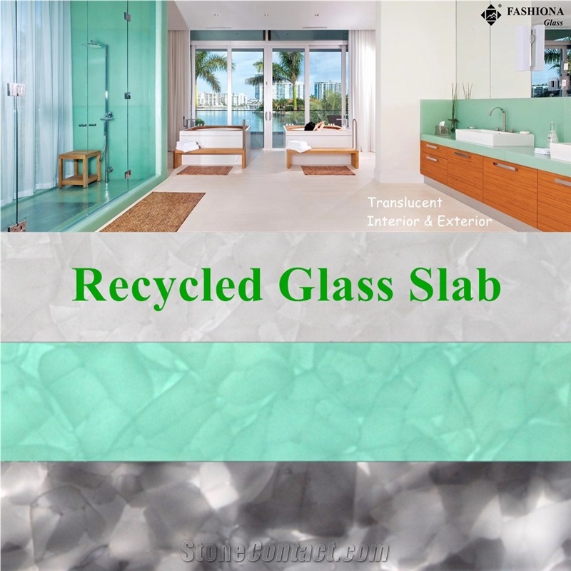 Design Recycled Translucent Glass Table Tops