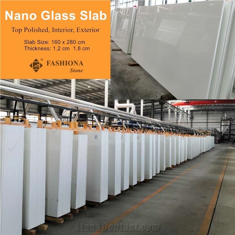 Nano Glassmarble Slab, Interior and Exterior