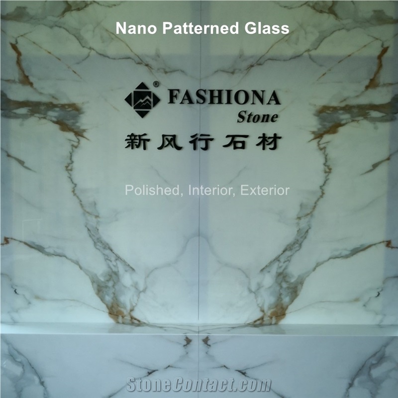 Nano Patterned Glassmarble, Book Match Slab