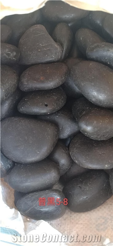 Black Pebbles Stone Pebbles Landscape Stone