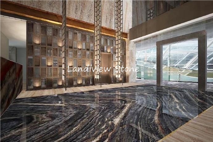 Ancient Wood Grain Marble Silver Wave Marble Tiles