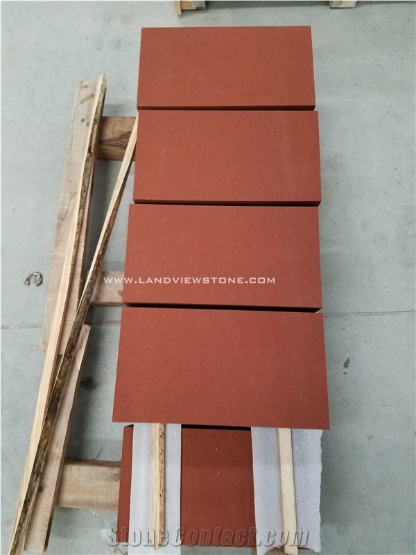 Brown Sandstone Stair Steps and Floor Stone Tiles