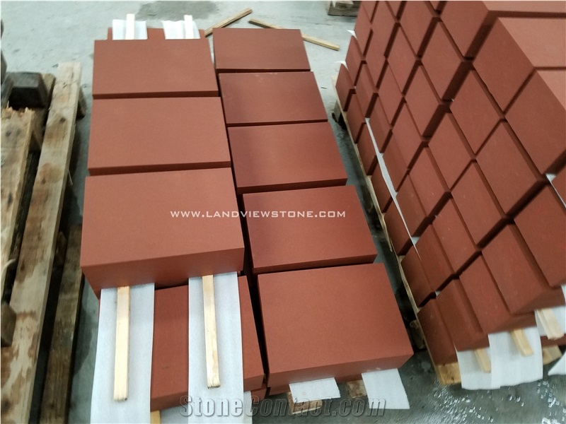 Brown Sandstone Stair Steps and Floor Stone Tiles