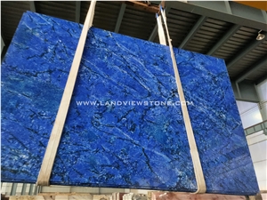 Dyeing Blue Granite Slabs Azul Bahia