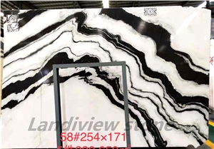 Landscape Paintings Panda White Marble Slabs Tiles