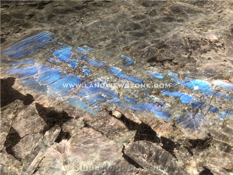 Madagascar Labradorite River Blue Granite Slabs