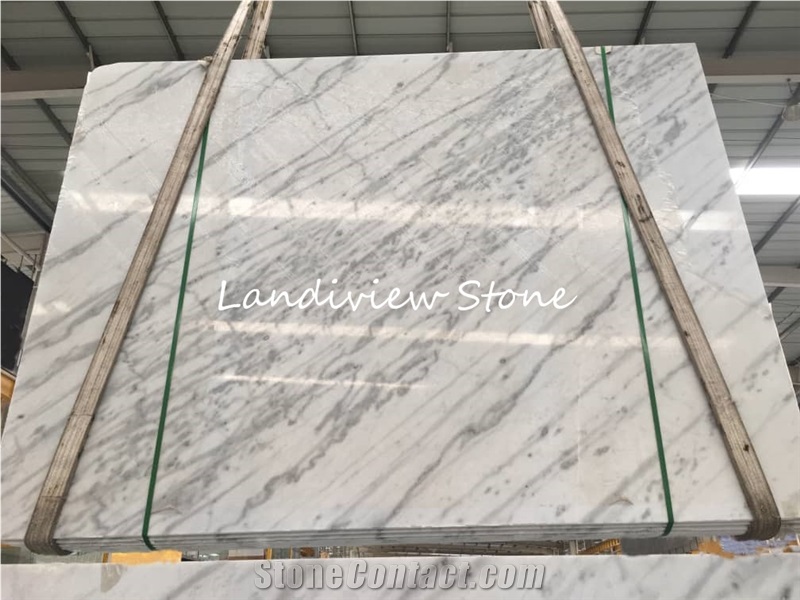 New Carrara White Arabescato Marble Tiles Slabs