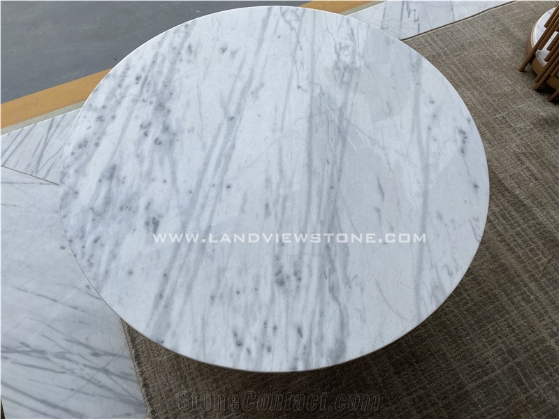 New Carrara White Marble Bianco Statuario Table
