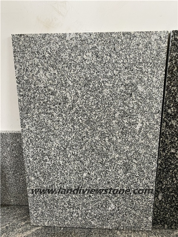 New G654 Dark Grey Granite Flamed Tiles Slabs