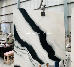 Panda Marble Landscape Paintings Marble Tile Slabs