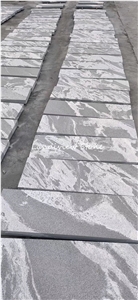 Snow Grey Ebony Black Granite Tiles Slabs Floor