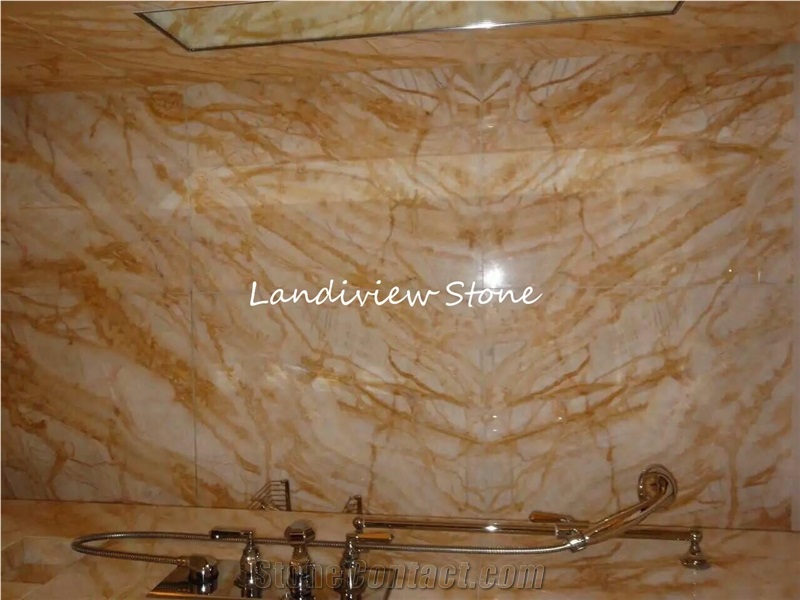 Translucent Spider Marble Yellow Wall Tile