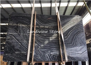 Wooden Black Marble Silver Wave Marble Project