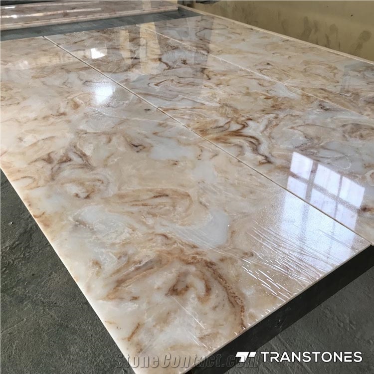 Translucent Polished Artificial Onyx Ceiling Panel