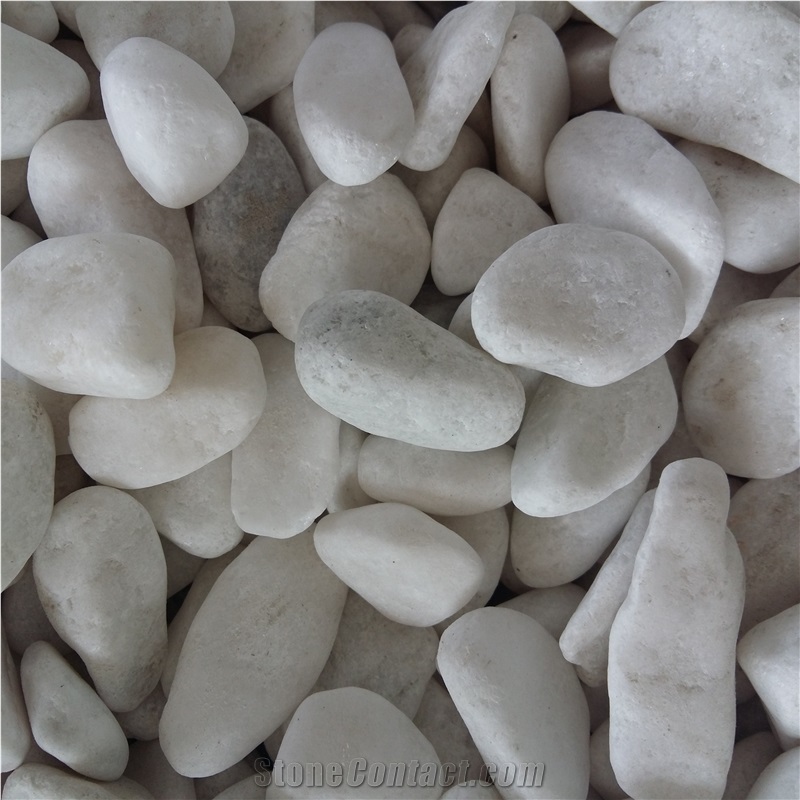 Natural White Marble Pebble Stone