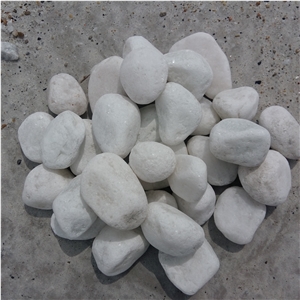 Natural White Un-Polished Stone Pebbles