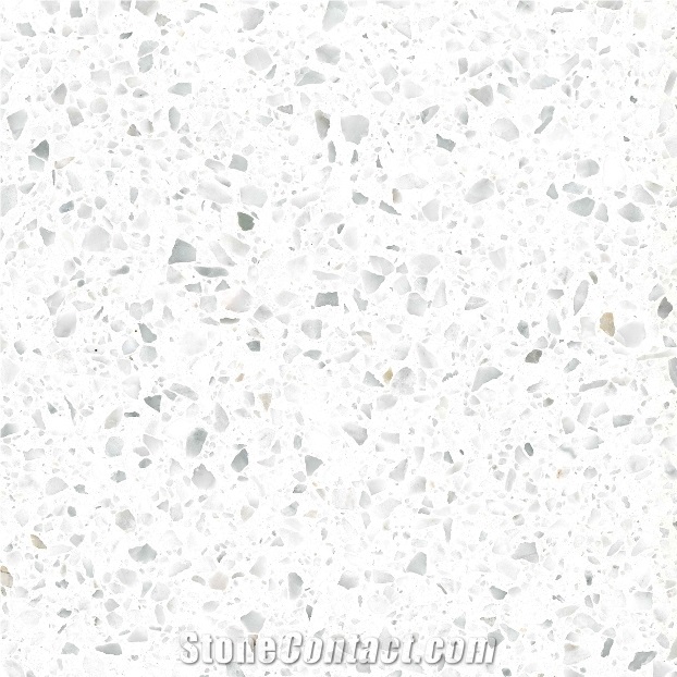 Terrazzo White Carrara Marble Cement Agglomerate