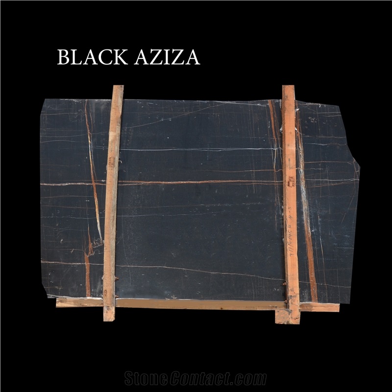 Black Aziza, Sahara Noir, Laurent Black Gold Slabs