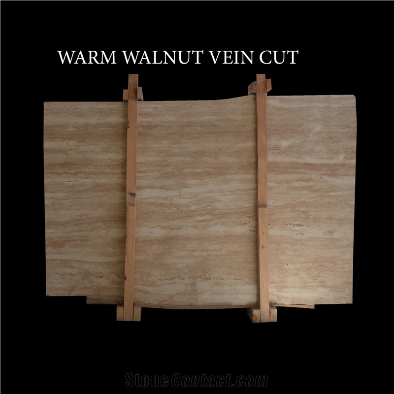 Noce Warm Walnut Vein Cut Travertine Slabs