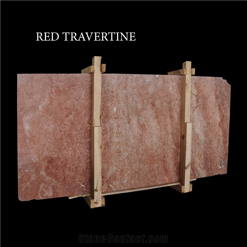 Red Travertine Slabs and Tiles, Pink Travertine